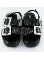 Černé dámské sandály se zirkony model 17360264 - Mix Feel