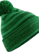 Beechfield B 476 Pletená čepice s bambulí "Team Stripe" 53.0476 green
