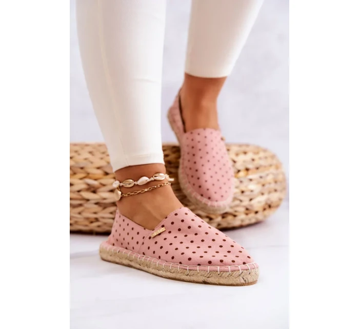 Dámské módní espadrilky Polka Dots Big Star - růžové