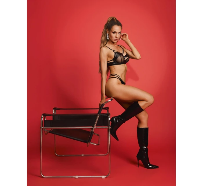 Dámský sexy set Dominna černý - Obsessive