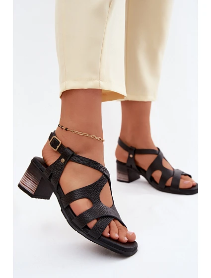 Sandály na podpatku model 227909 Step in style Sandály na podpatku model 227909 Step in style