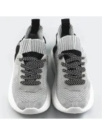 Stříbrné dámské nazouvací tenisky sneakers (LL66-3SP) Stříbrné dámské nazouvací tenisky sneakers (LL66-3SP)