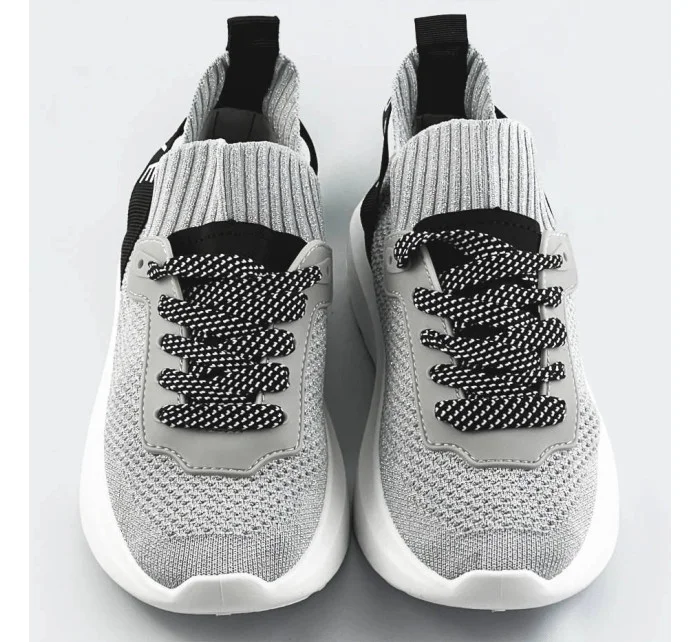 Stříbrné dámské nazouvací tenisky sneakers (LL66-3SP) Stříbrné dámské nazouvací tenisky sneakers (LL66-3SP)