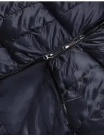 Tmavě modrá dámská metalická zimní bunda (B8073-3) Tmavě modrá dámská metalická zimní bunda (B8073-3)