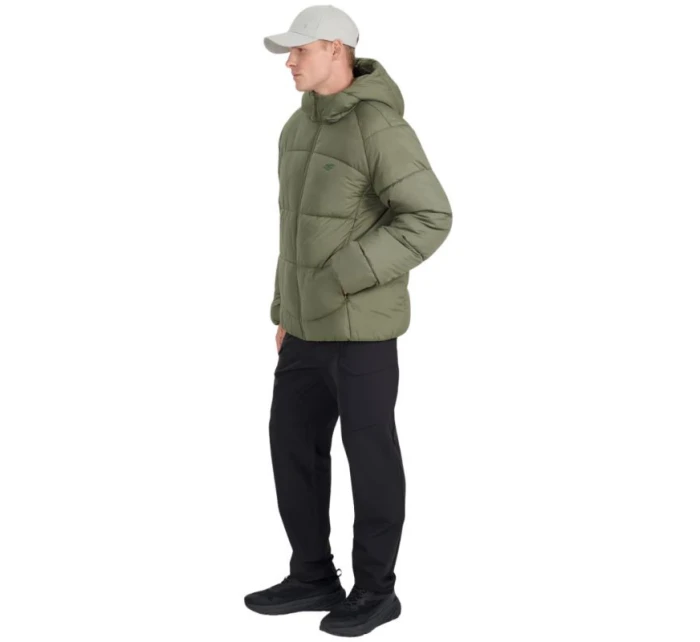 Pánská péřová bunda 4F M0708 khaki 4FRAW25TDJAM0708 43S pánské