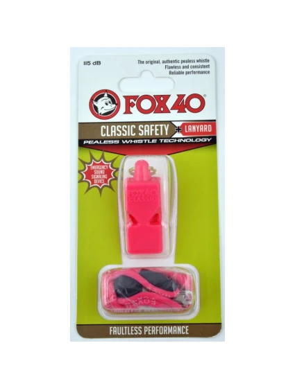 Píšťalka FOX Classic + šňůra 9903-0408 růžová