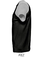 SOL'S Funky Pánské 2-barevné raglánové tričko 25.1190 black/grey melange