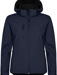 Clique Classics Softshell Hoody W Dámská 3-vrstvá softshellová bunda s kapucí 67.0917 dark navy