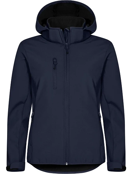 Clique Classics Softshell Hoody W Dámská 3-vrstvá softshellová bunda s kapucí 67.0917 dark navy Clique Classics Softshell Hoody W Dámská 3-vrstvá softshellová bunda s kapucí 67.0917 dark navy