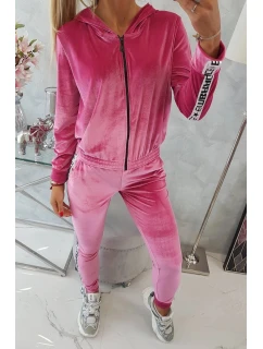 Velurová souprava s ozdobnými model 21752926 fuchsiová - K-Fashion