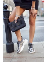 Kožené Sportovní Obuv Sneakers GOE GG2N3040 Stříbrné Kožené Sportovní Obuv Sneakers GOE GG2N3040 Stříbrné