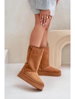 Vysoké Sněhové Boty Na Platformě Big Star model 21679161 Camel - Big Star Shoes