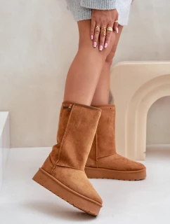 Vysoké Sněhové Boty Na Platformě Big Star model 21679161 Camel - Big Star Shoes