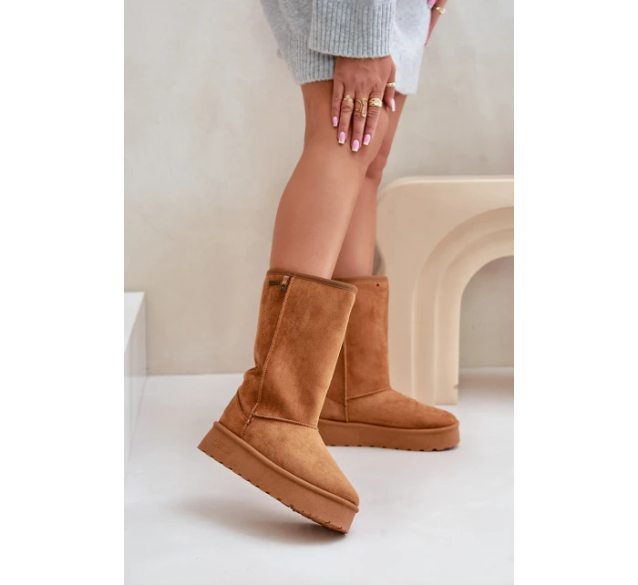 Vysoké Sněhové Boty Na Platformě Big Star model 21679161 Camel - Big Star Shoes