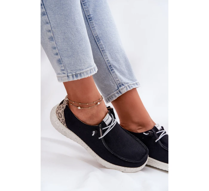 Lehké Textilní Polobotky Dámské  Černé model 21694804 - VINCEZA