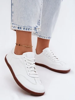 Kožené dámské tenisky Barefoot model 22133951 Bílé - Zazoo