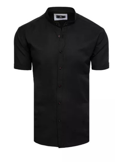 Černá pánská košile s krátkým rukávem Dstreet KX0997