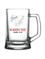 Personalizovaná pivní sklenice - dvě mapy jako srdce Personalizovaná pivní sklenice - dvě mapy jako srdce