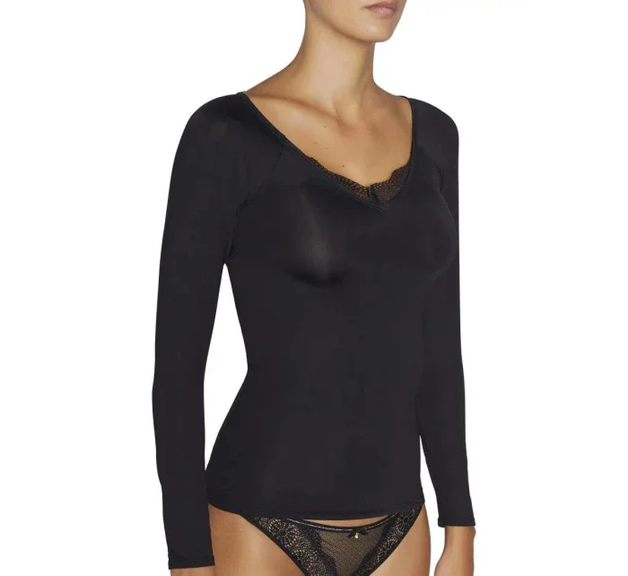 Dámské tričko s dlouhým rukávem model 18422173 černá - Ysabel Mora Dámské tričko s dlouhým rukávem model 18422173 černá - Ysabel Mora