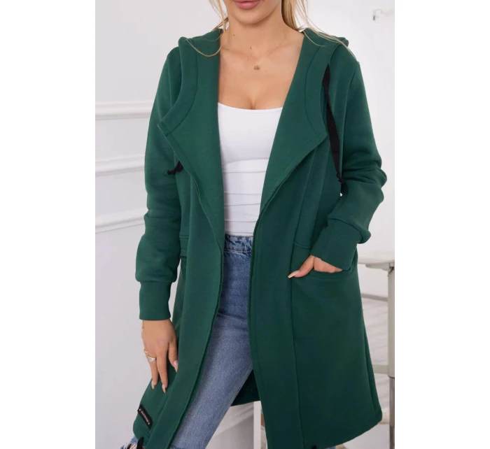 Zateplená bunda s kapucí 69413 tmavě zelená - Kesi