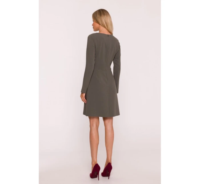 Dámské šaty model 21865054 Khaki tmavě zelená - STYLOVE