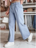 Dámské kalhoty se širokými nohavicemi MOBISKA modrá FashionStreet UY2617 Dámské kalhoty se širokými nohavicemi MOBISKA modrá FashionStreet UY2617