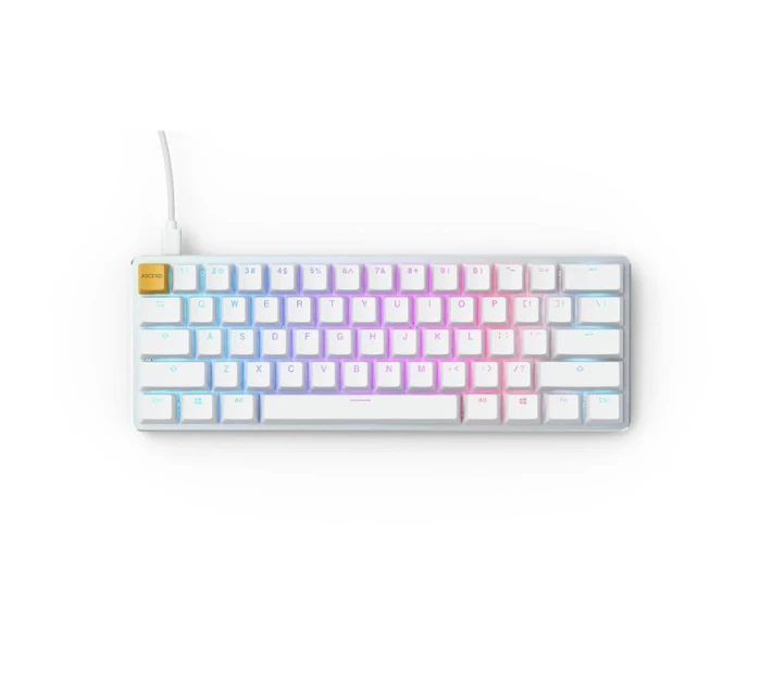 PC Gaming Race USB QWERTY klávesnice American  bílá model 21491835 - Glorious