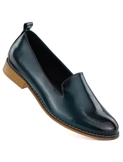 Dámské lakované boty lords navy blue Potocki 19337