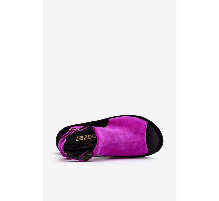 model 21646195 Dámské sandály z semiše Fuchsie - Zazoo