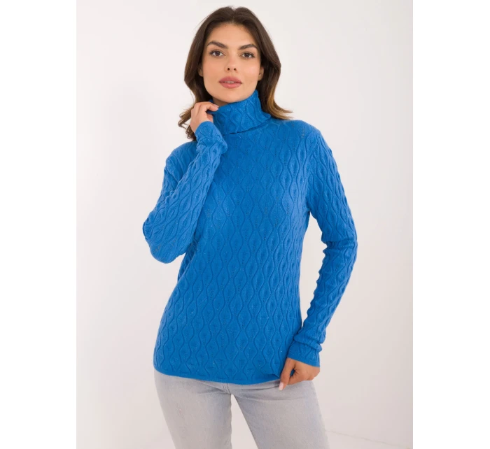 Sweter AT SW niebieski model 20493345 - FPrice Sweter AT SW niebieski model 20493345 - FPrice