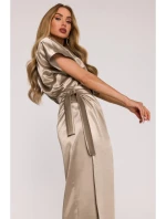 Saténové šaty v stylu zlaté model 21479288 - Moe
