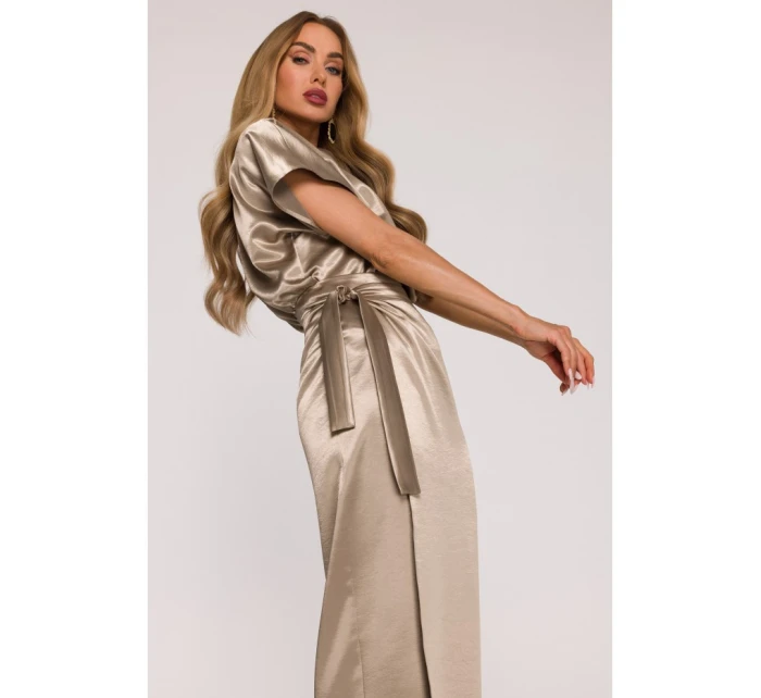 Saténové šaty v stylu zlaté model 21479288 - Moe