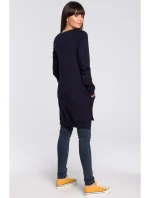Tunika nadměrné velikosti s boky tmavě modrá model 18002013 - BeWear