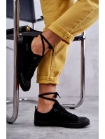 Dámské nízké Materiál tenisky Big Star KK274009 Černá Dámské nízké Materiál tenisky Big Star KK274009 Černá