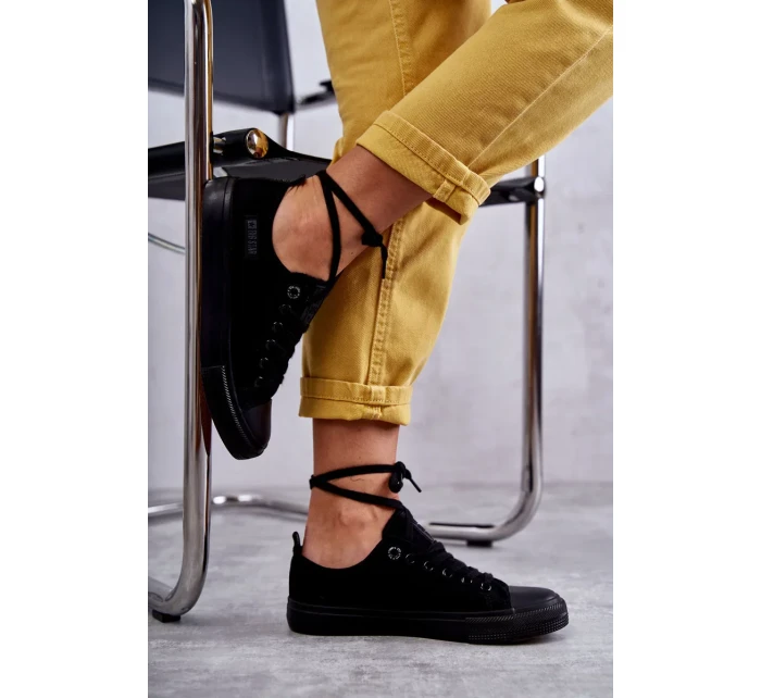 Dámské nízké Materiál tenisky Big Star KK274009 Černá Dámské nízké Materiál tenisky Big Star KK274009 Černá