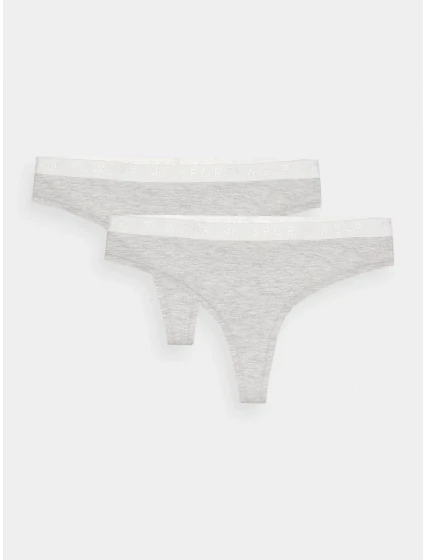 Dámské spodní prádlo kalhotky 4F (2 Pack) - šedé Dámské spodní prádlo kalhotky 4F (2 Pack) - šedé