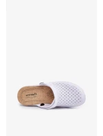 Dámské pěnové pantofle typu clogs Faylina – bílé