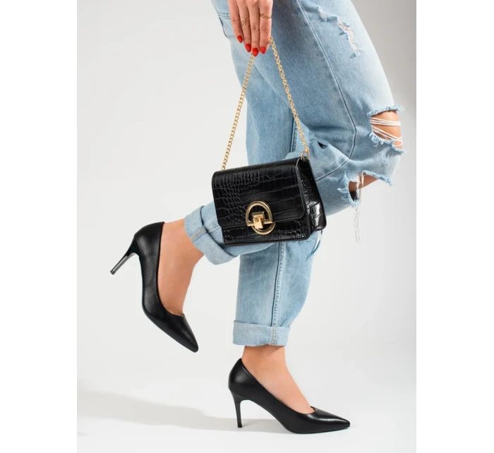 Módní   lodičky dámské na širokém podpatku