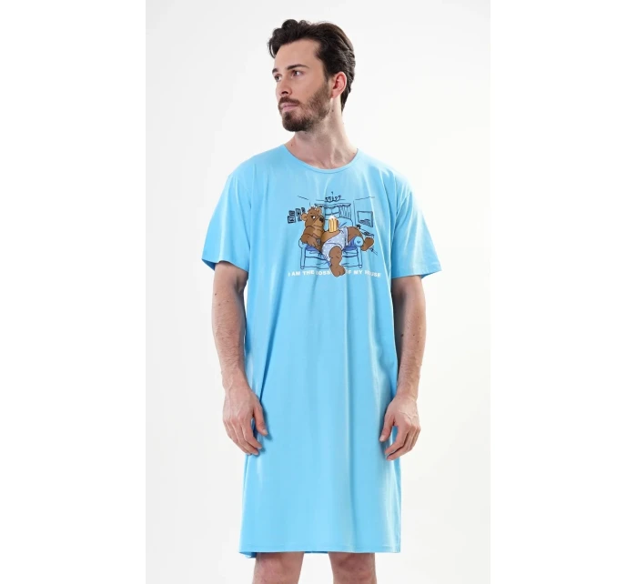 Pánská noční košile s krátkým rukávem Boss