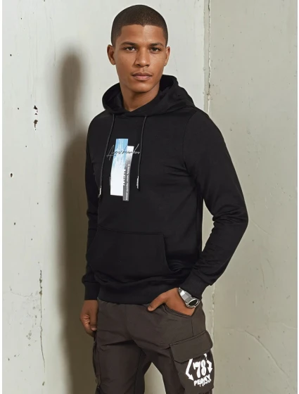 Pánská mikina s kapucí černá Dstreet model 21976168 - FashionStreet