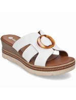 Dámské kožené žabky na platformě bílé model 21904783 - Remonte