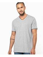 Kariban K 374 Pánské piqué tričko s výstřihem do V 20.K374 navy/light grey/white Kariban K 374 Pánské piqué tričko s výstřihem do V 20.K374 navy/light grey/white