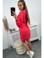 Malinové šaty s kapucí Malinové šaty s kapucí