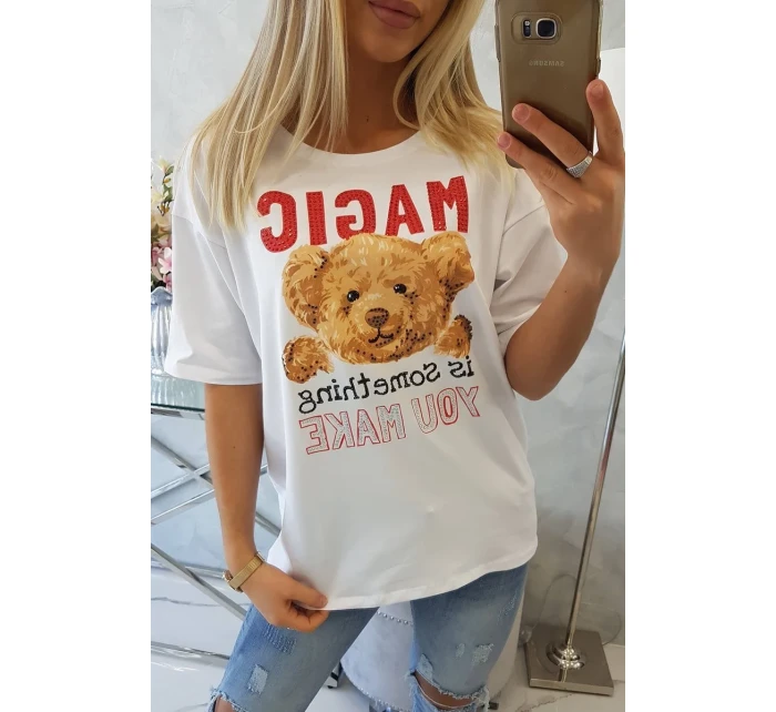 Kouzelná halenka s potiskem bílá