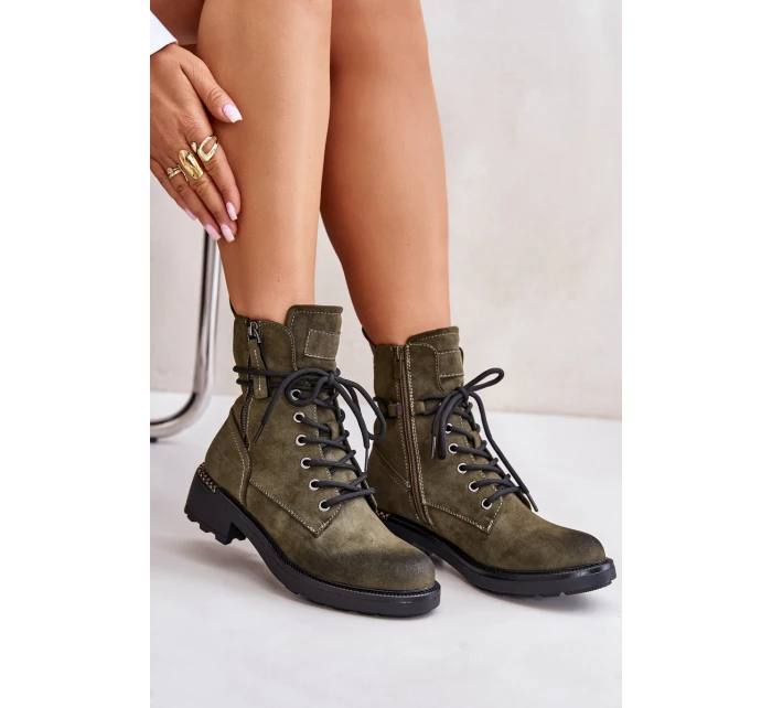 Vysoké boty s zipy tmavě béžové model 21673141 - EVENTO Vysoké boty s zipy tmavě béžové model 21673141 - EVENTO