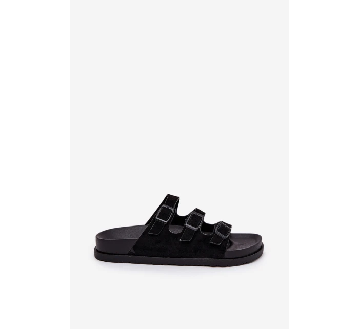 Dámské Pantofle S Pásky A Přezkami Černé model 21687468 - Boto Dámské Pantofle S Pásky A Přezkami Černé model 21687468 - Boto