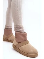 Béžové zateplené sněhule Big Star na platformě Béžové zateplené sněhule Big Star na platformě