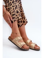 Dámské pantofle Fronila se zlatými přezkami Dámské pantofle Fronila se zlatými přezkami