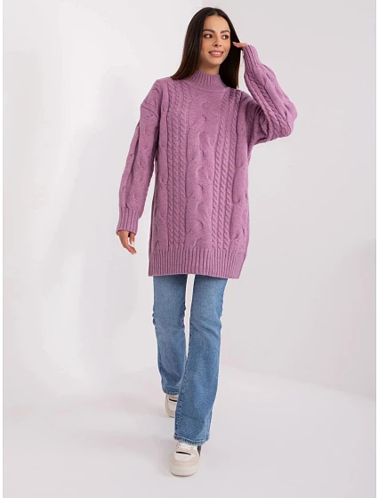 Dámské svetrové šaty AT SW  Fialová  model 21760968 - FPrice