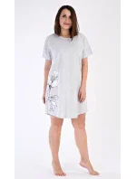 Dámská noční košile s krátkým rukávem model 18728710 - Vienetta Dámská noční košile s krátkým rukávem model 18728710 - Vienetta